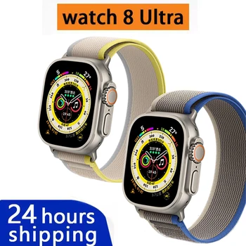 Novo Smart Watch Ultra 8 NFC, GPS Track Homens, Mulheres, Esportes Smartwatch Série 8 Termômetro BluetoothCall de Carregamento sem Fio da Apple