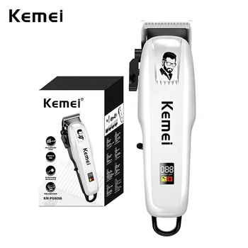 Kemei KM-PG809A Recarregável de Cabelo Elétrico, Clipper Fade Lâmina de Cortador de Cabelo Profissional Aparador de Pêlos Barbeiro Corte de cabelo, Máquina de Homens