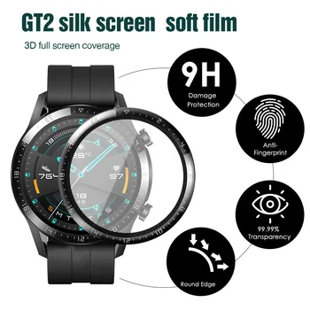 para Huawei assistir GT2 46mm 42mm GT2e Pro smart assistir a segunda geração de curvas de tela cheia quente flexão filme composto macio filme
