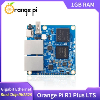 Laranja Pi R1 Plus LTS 1GB de RAM LPDDR3 1000M Ethernet Rockchip RK3328 Open Source Computador de Placa Única Executar o Android 9 Ubuntu