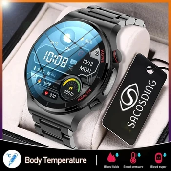2022 Novo Tratamento a Laser de Três Alta Smart Watch Homens ECG frequência Cardíaca Pressão Arterial de Saúde Rastreador Inteligente Relógios Para Huawei Xiaomi