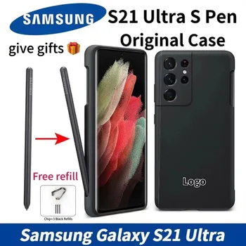Caso Original de silicone com built-in Caneta S Pen para Samsung Galaxy S21 Ultra Caneta celular S21 UltraS Caneta