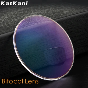 KatKani 1.49/1.56/1.61 Anti-radiação Anti-risco, Anti-reflexo HD Fotossensíveis UV400 Óptico de Prescrição de Lentes Bifocais 1Pair