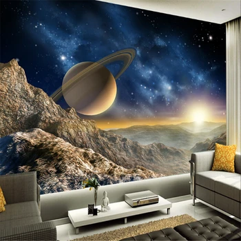 beibehang Planeta Terra Marte papel de parede 3d foto de papel de parede para sala de estar, mural de parede papel sofá PLANO de fundo papier peint