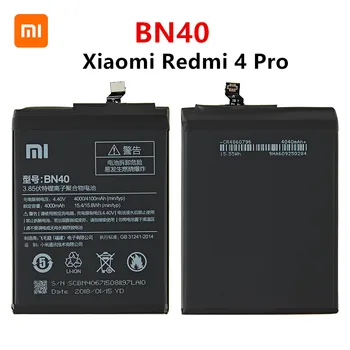 Xiao mi 100% Original BN40 4100mAh Bateria Para Xiaomi Redmi 4 Pro Primeiro-3G de RAM 32G ROM Edição Redrice 4 BN40 Baterias