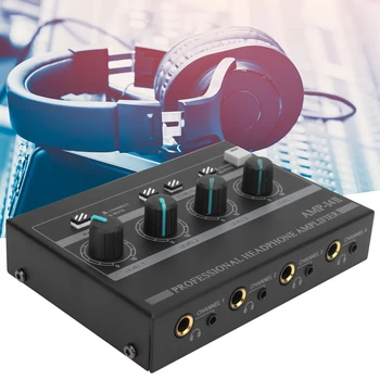 Amplificador de fones de ouvido de 4 Canais Ferroalloy Mono/Estéreo Monitor Set AMP-i4 (100-240V) Exigível Amplificador de fones de ouvido