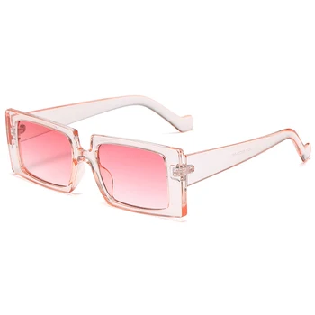 O Design Da Marca Óculos De Sol Quadrado Mulher De Viagem Gradiente Vintage Em Tons De Óculos De Sol Feminino Espelho De Moda Cor-De-Rosa Oculos De Sol