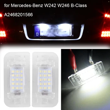 1pair Carro Branco do DIODO emissor de Luz da Placa de Licença o Número de Licença Ilumina a Lâmpada Ajuste para a Mercedes-Benz W242 W246 B-Klasse A2468201566