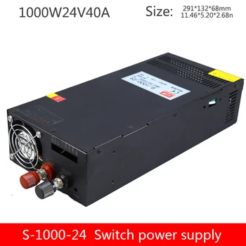 S-1000-24V da fonte de alimentação de comutação 1000W de potência de alta tensão DC regulador industrial fonte de alimentação de alta eficiência do transformador