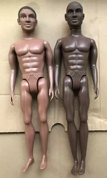 Homens negros Boneca de Corpo Articulações Móveis Masculino de bonecas Branco Marrom Preto de Pele de Boneca de Brinquedo de Menina, Presentes de Natal Brinquedos de DIY de Vestir Boneca