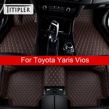TITIPLER esteira do Assoalho do Carro Para Toyota Yaris Vios Pé Coche Acessórios Auto Tapetes
