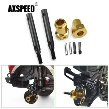 AXSPEED 2Pcs 14,5 mm cubo de Roda Estendido Adaptador + Metal Portal Eixo Engrenagem do Eixo para Traxxas TRX-4 Bronco 1/10 Carro RC