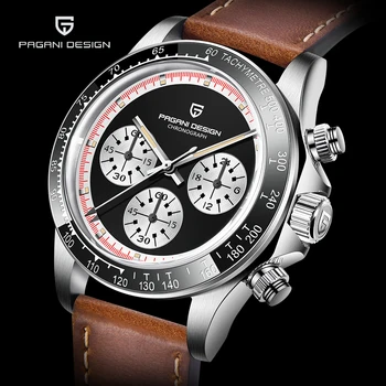 PAGANI DESIGN 40MM Homens de Quartzo Relógios de pulso, Em 2022, relógios de Luxo Para Homens de Vidro da Safira Desporto Cronógrafo Stopwatch VK63 Inoxidável