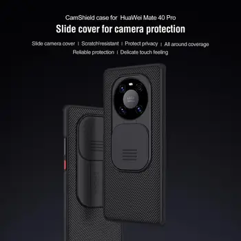 NILLKIN CamShield Caso Para Huawei Companheiro de 40 Pro faça deslizar a tampa para a câmera de proteção para huawei companheiro de 40 pro caso tampa traseira