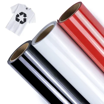 25M 3Rolls Lote Vender PVC Filme de Transferência de Calor Transferência de T-shirt de Ferro No HTV a Impressão de Cortar Padrões para o Sportswear Preto Branco Vermelho