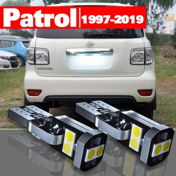 Para Nissan Patrol Y61 Y62 1997-2019 Acessórios 2pcs DIODO emissor de Luz da Placa de Licença 2010 2011 2012 2013 2014 2015 2016 2017 2018 2019