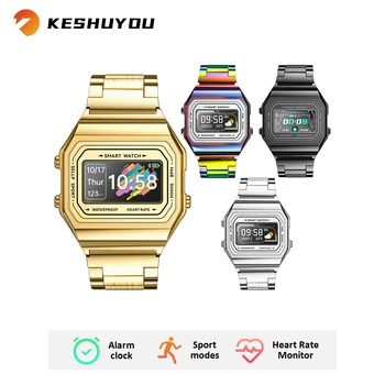 KESHUYOU I6 Smart Watch, os Homens Sempre Display Digital Smartwatch Impermeável Sport Fitness Tracker Relógios para Android iOS Telefone Novo