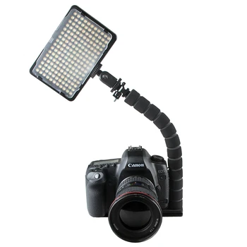 L em forma de Suporte de Braço Flexível Câmera SLR Sapata Flash Adaptador de Montagem de Câmera com Flash de Luz Led Suporte de Aperto Tripé Titular