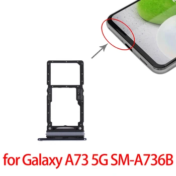 Original Para Galaxy A73 5G SM-A736B Bandeja do Cartão SIM + Bandeja do Cartão SIM / Micro SD Cartão de Bandeja para Samsung Galaxy A73 5G SM-A736B