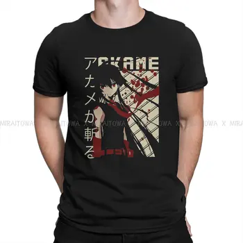Akame ga Matar o Personagem Principal Tshirt Gráfico Homens Tops Vintage, Grunge Tees Roupas de Algodão Harajuku T-Shirt