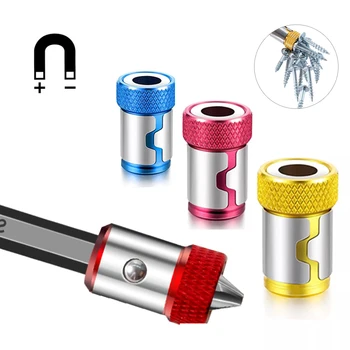Universal Anel Magnético de Metal, chave de Fenda que Bit Anel Magnético Para 6.35/7mm/ 7.3 mm Haste Anti-Corrosão Broca насадка на шуруповерт
