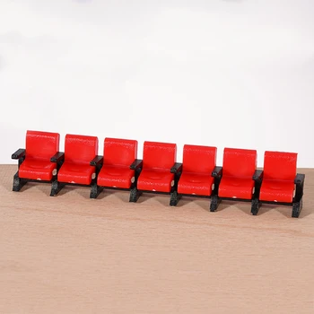 Miniatura do Filme Cadeira Modelo DIY Brinquedos de 1:50, 1:75 1:100 de Cinema Cadeira para o Cinema, para o Modelo Paisagem da Cidade Layout 3sets/monte