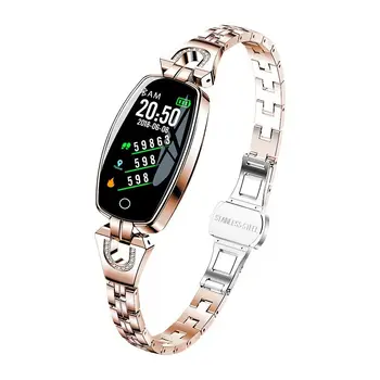H8 Banda Inteligente Mulheres Relógio de forma Impermeável de Fitness Tracker Pulseira de Monitoramento da frequência Cardíaca de Presente para as Meninas Senhora Relógios