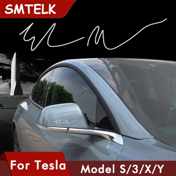 2022 Elon Musk Assinatura Adesivo De Carro Para O Tesla Model S 3 X Y 2021 Acessórios Creative Auto Adesivos Model3 Automóvel Decalques