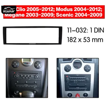 HUANAV auto-Rádio estéreo Acessorios de instalação adaptador de fáscia Para 2003-2009 Megane Clio 2005 gravador de rádio frame de Áudio Fáscias
