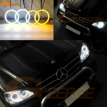 Geerge Para a Mercedes Benz Classe M W163 ML Ultra Brilhante de Um/W Switchback Dia de Luz Sinal de volta LED Angel Eyes Kit Anéis Halo