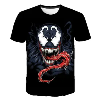 Venom Impressos em 3D Camiseta Para os Homens de Filme de desenho animado Estilo de Manga Curta Streetwear Homens Rock Hip Hop de Verão Casual Oversize Camisetas Homens