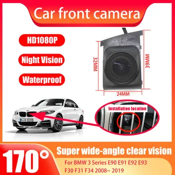 CCD HD Visão Noturna Vista Frontal do Veículo da Câmera logotipo da Câmera Para o BMW Série 3 E90 E91 E92 E93 F30 F31 F34 2008~ 2019