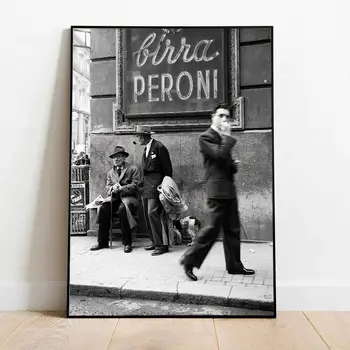 Moda Preto E Branco Vintage Fotografia De Impressão Itália De Rua De Paris De Pôster Arte De Parede De Lona Da Pintura Imagens De Decoração De Sala De Estar