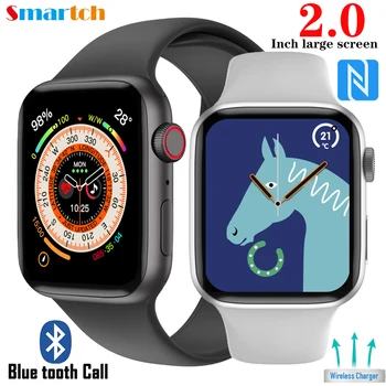 2023 Novo MT8S Smart Watch 8 Full HD Tela Impermeável BT Chamada de Fitness Tracker Relógios de Homem, Mulher Carregamento sem Fio S8 Smartwatch