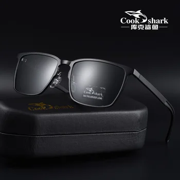 Cozinhe Tubarão 2021 novo óculos de sol óculos de sol masculino HD polarized de condução drivers de óculos cor da maré