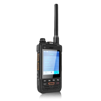 4G LTE POC Rede Pública Zello Walkie Talkie UHF 400-470MHz Analógica e Digital DMR 2W Duas Vias de Rádio do Telefone 3-em-1 Walkie Talkie