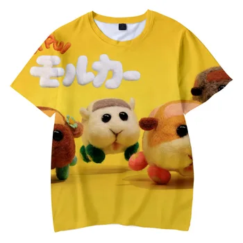Anime Pui Pui Molcar Impressão 3D Camisa de T de Crianças de Moda de Verão de Desenhos animados T-shirt Menino Menina Unissex, Roupas para Crianças Tshirt Tops