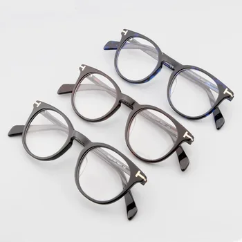 Recém-Chegados de Acetato de Óptica Óculos da Marca Vintage Mulheres Homens Óculos de Armação de Qualidade Superior Prescrição de Óculos com Armações de TF6123
