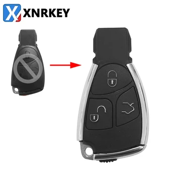XNRKEY Modificado 3 Botão Remoto Chave do Carro Shell com a Lâmina para a Mercedes Benz Velho MB Substituição de Chave Shell Case Capa com Logo