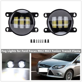 LED Luzes de Nevoeiro Para Ford Focus MK2, MK3 Fusão de Trânsito Fiesta Tourneo C-Max Mustang Ranger Explorer Farol de Neblina Acessórios do Carro