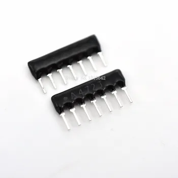 20PCS 7Pin Rede de resistores Matriz De 4,7 K 4K7 ohms A472J 4.7 KR 7 PINOS DIP Exclusão de Rede Resistor matriz A07-472J