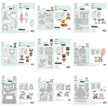 Novo 2022 Cartoon AnimalsMetal cortantes para DIY Scrapbooking Álbum de Cartões de Papel Artesanato Decorativo em Relevo Die Cuts