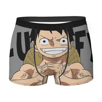 Luffy Homens de Cuecas Boxer de Uma peça Altamente Respirável Cuecas de Impressão de Alta Qualidade Shorts Presentes de Aniversário