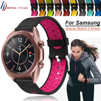 Substituição de Banda Para Samsung Galaxy Watch 3 41 milímetros Pulseira de Silicone Para Samsung Galaxy Watch Active 1/2 Galaxy Watch 42mm Watchbands