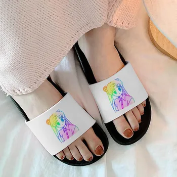 Mulheres Sandálias 2021 Moda Flip-Flops do sexo Feminino Anime Padrão de casa de Banho de Chinelo Macio Anti-derrapante Casa de Chão de Slides Senhora Sapatos de Verão
