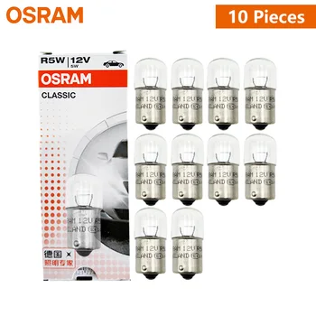 Original OSRAM R5W Carro Lâmpada de Sinal Padrão Interior da Placa de Licença Porta de Luz OEM Auto Lâmpada de 12V 5W 5007 Atacado 10 Peças