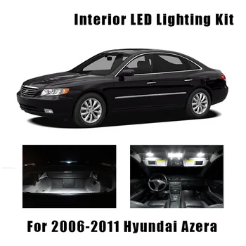 12 Lâmpadas de LED Branco de Abóbada do Carro da Luz de Teto do Interior Kit de Ajuste Para o 2006-2009 2010 2011 Hyundai Azera Porta Tronco da Placa de Licença Lâmpada