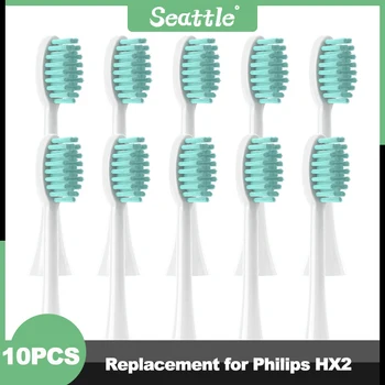 10PCS de Substituição Para a Philips HX2 Pena Escova Escova Cabeças DuPont Macio Cabeças de Escova Inteligente de Limpeza do Bocal de Escova de dentes
