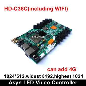 Huidu HD-C36C wi-FI Cor Completa Assíncrona Envio de Cartão de 1024*512 Pixels