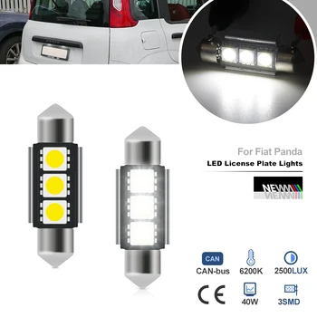 2Pcs 36mm C5W 3SMD LED Festoon Luzes da Placa de Licença de Lâmpadas para Fiat Panda 319 312 2011-até Canbus Traseira Etiqueta de Lâmpadas Luzes de Estacionamento